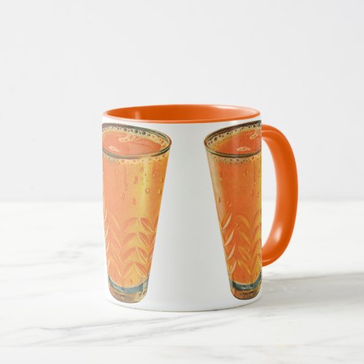 Klassieke Dranken, Glas Sinaasappelsap Ontbijt Mok (Voorkant rechts)