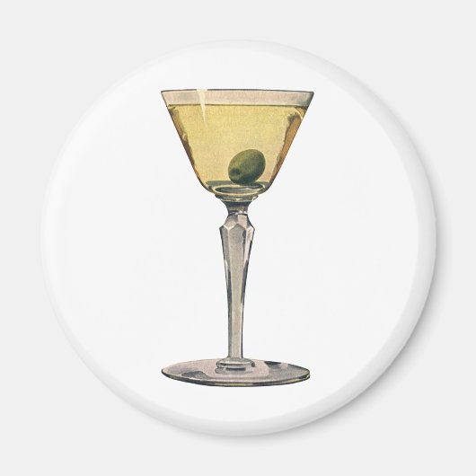Klassieke Dranken, Martini Olijf Cocktail Magneet (Voorkant)