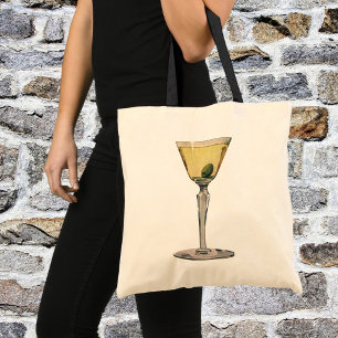 Klassieke Dranken, Martini Olijf Cocktail Tote Bag