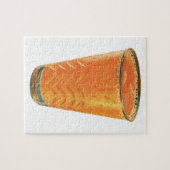 Klassieke drankjes, glas sinaasappelsap ontbijt legpuzzel (Horizontaal)