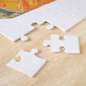 Klassieke drankjes, glas sinaasappelsap ontbijt legpuzzel (Zijkant)