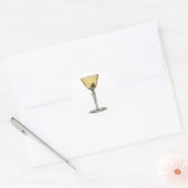 Klassieke drankjes, Martini Olijf Cocktail Ronde Sticker (Envelop)