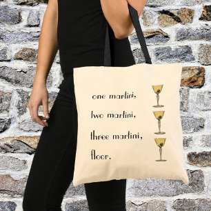 Klassieke drankjes, Martini Olijf Cocktail Tote Bag