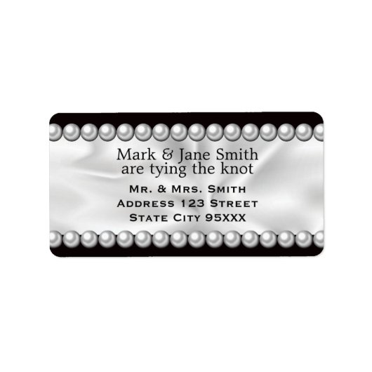 Klassieke draperie met parels etiket (Voorkant)