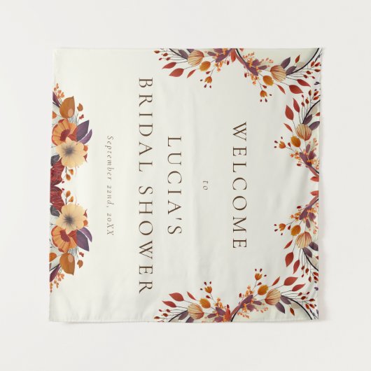 Klassieke droge wilde bloemen bruidsfeestbegroetin wandkleed (Voorkant (horizontaal))