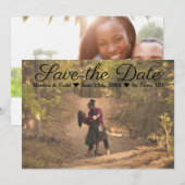 Klassieke dubbel-gesteunde Foto sparen de Datum Save The Date (Voorkant / Achterkant)