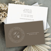 Klassieke Dubbele Monogram Cirkel Stempel Minimali Visitekaartje