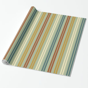 Klassieke Dubbele Streep Patroon Retro Celadon Roe Cadeaupapier