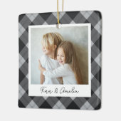Klassieke, dubbelzijdige, persoonlijke foto keramisch ornament (Links)