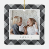 Klassieke, dubbelzijdige, persoonlijke foto keramisch ornament (Achterkant)