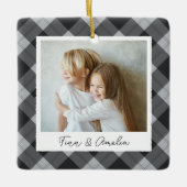 Klassieke, dubbelzijdige, persoonlijke foto keramisch ornament (Voorkant)