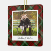 Klassieke, dubbelzijdige, persoonlijke foto keramisch ornament (Links)