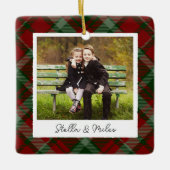 Klassieke, dubbelzijdige, persoonlijke foto keramisch ornament (Voorkant)