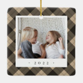 Klassieke, dubbelzijdige, persoonlijke foto keramisch ornament (Achterkant)