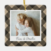 Klassieke, dubbelzijdige, persoonlijke foto keramisch ornament (Voorkant)