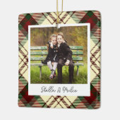 Klassieke, dubbelzijdige, persoonlijke foto keramisch ornament (Links)