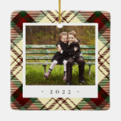 Klassieke, dubbelzijdige, persoonlijke foto keramisch ornament (Achterkant)