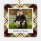 Klassieke, dubbelzijdige, persoonlijke foto keramisch ornament (Voorkant)