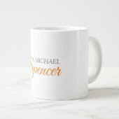 Klassieke Duidelijke Eenvoudige Schone Professione Grote Koffiekop (Voorkant rechts)