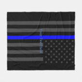 Klassieke dun blauwe lijn, speciaal voor de VS gep Fleece Deken (Voorkant (Horizontaal))