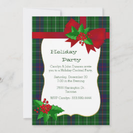 Klassieke Duncan Tartan Pset Custom Kerstparty Kaart