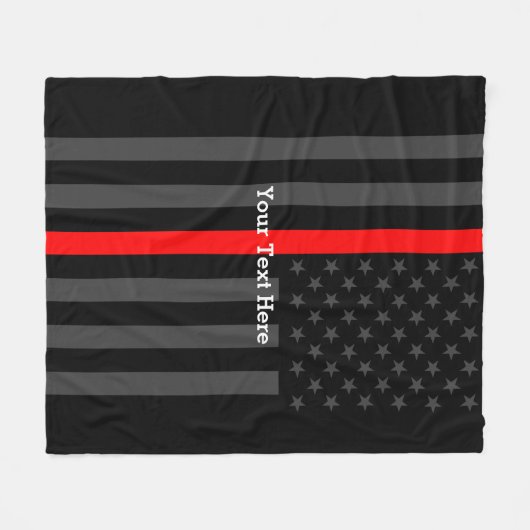 Klassieke dunne rode lijn, op maat gesneden Amerik Fleece Deken (Voorkant (Horizontaal))