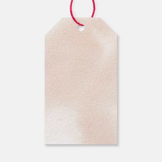 Klassieke dusty roze roze bloemen bruiloft Dank je Cadeaulabel (Achterkant)