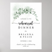 Klassieke e eucalyptusrepetitie Welkomstbord Poster (Voorkant)