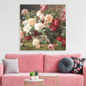 Klassieke E. Hariel Roos Stilleven        Canvas Afdruk (Insitu (Woonkamer))