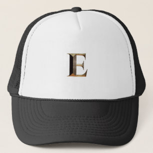 Klassieke "E" letter monogram gedrukt monochroom Trucker Pet