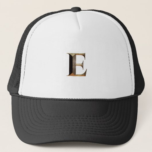 Klassieke "E" letter monogram gedrukt monochroom Trucker Pet (Voorkant)
