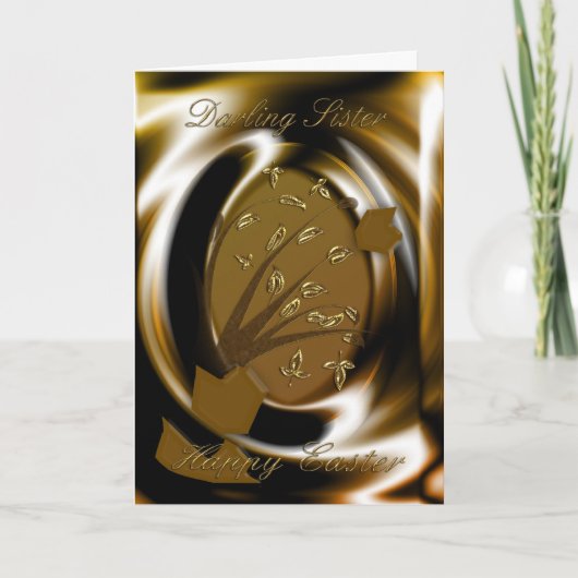 Klassieke Easter Egg kaart voor Zuster (Voorkant)