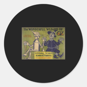 Klassieke Ecrow Tin-man T-shirt Kunst-de Wizard Va Ronde Sticker