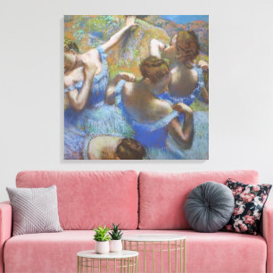 Klassieke Edgar Degas Blauwe Danseressen Ballet Ku Canvas Afdruk