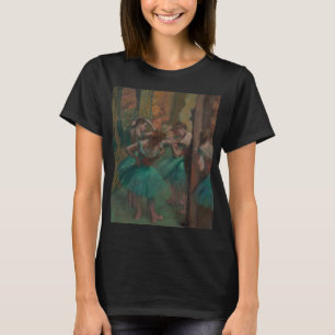 Klassieke Edgar Degas Danseressen in groene ballet T-shirt