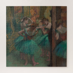 Klassieke Edgar Degas Danseressen in het Groen Bal Legpuzzel
