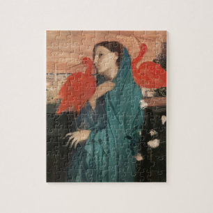 Klassieke Edgar Degas Jonge vrouw met Ibis Kunst Legpuzzel