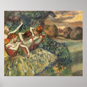 Klassieke Edgar Degas Vier Danseressen Ballet Kuns Poster