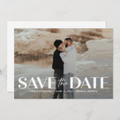 Klassieke Editable Bold Kleur Save The Date Kaart (Voorkant / Achterkant)