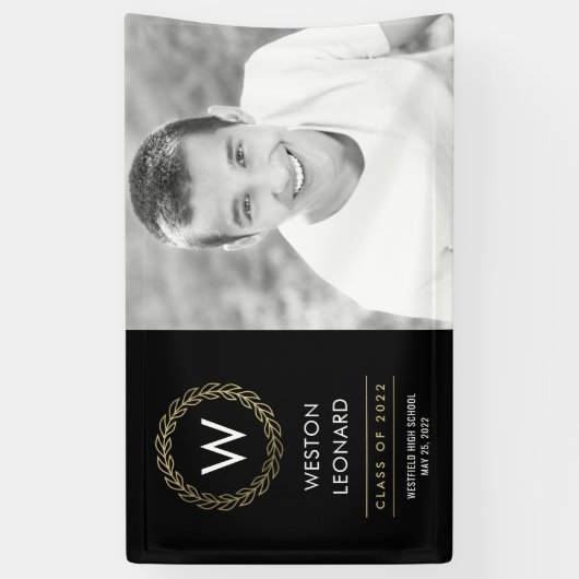 Klassieke, EDITABLE KLEUR Afstuderen Banner (Verticaal)