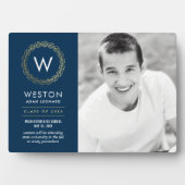 Klassieke, EDITABLE KLEUR Afstuderen Plaque Fotoplaat (voorkant)