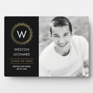 Klassieke, EDITABLE KLEUR Afstuderen Plaque Fotoplaat