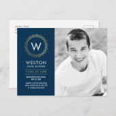 Klassieke, EDITABLE KLEURENAfstuderen Briefkaart (Voorkant / Achterkant)