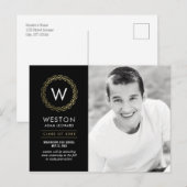 Klassieke, EDITABLE KLEURENAfstuderen Briefkaart (Voorkant / Achterkant)