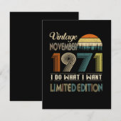 Klassieke editie november 1971 Wat ik wil Beperkte Kaart (Voorkant / Achterkant)