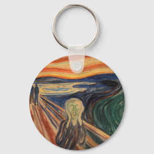 Klassieke Edvard Munch het schermschilderen Sleutelhanger