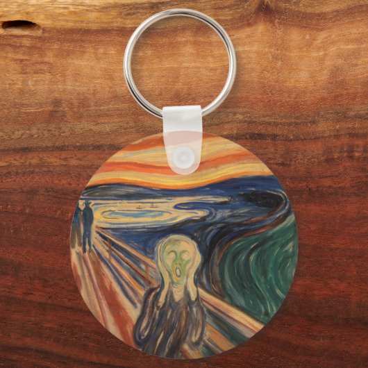 Klassieke Edvard Munch het schermschilderen Sleutelhanger (Voorkant)
