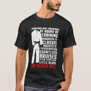 Klassieke Eén Zwarte Band Vechtkunst - Karate Taek T-shirt