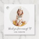 Klassieke Eenvoudige Aangepaste Foto Bedankjes Labels (Voorkant)