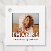 Klassieke Eenvoudige Aangepaste Foto Bedankjes Labels (Voorkant)